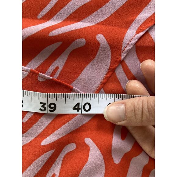 Cabi Saunter Kimono Maxi Dress‎ Sz S High Low Zebra Orange Purple 5795 Faux Wrap - Picture 15 of 16